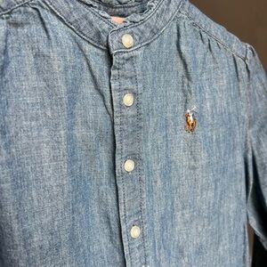 Ralph Lauren Blue Denim Button-Up dress for 6-8 year old girls